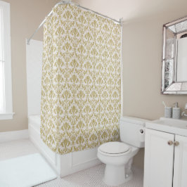 Viktorianisch Damask Gold Muster Duschvorhang