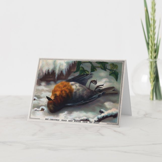 Viktorianisch Dead Bird Weihnachtskarte Feiertagskarte (Vorderseite)