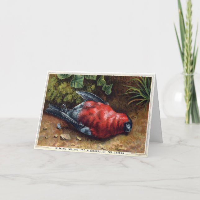Viktorianisch Dead Bird Weihnachtskarte Feiertagskarte (Vorderseite)