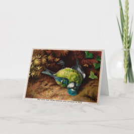 Viktorianisch Dead Bird Weihnachtskarte Feiertagskarte