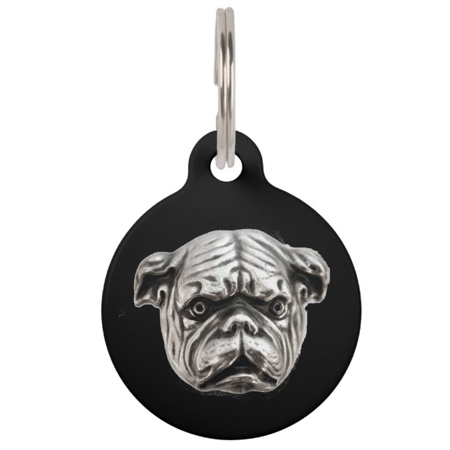 VIKTORIANISCH DOG PORTRAITS English Bulldog Tiernamensmarke (Vorderseite)