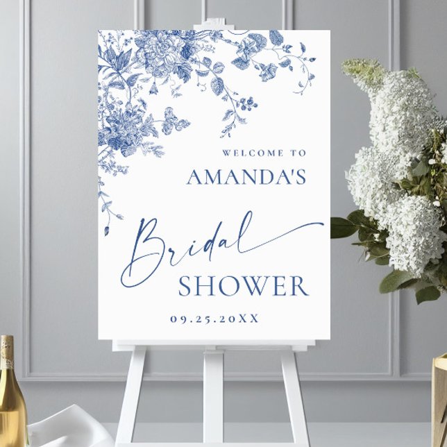 Viktorianisch Dusty Blue French Garden Brautparty Poster (Von Creator hochgeladen)