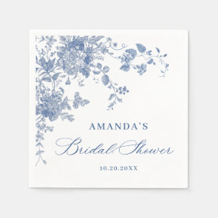 Viktorianisch Dusty Blue French Garden Brautparty Serviette