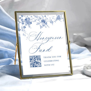 Viktorianisch Dusty Blue French Garden Wedding Sig Poster