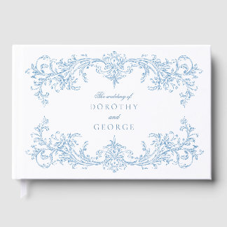 Viktorianisch Dusty Blue Wedding Gästebuch