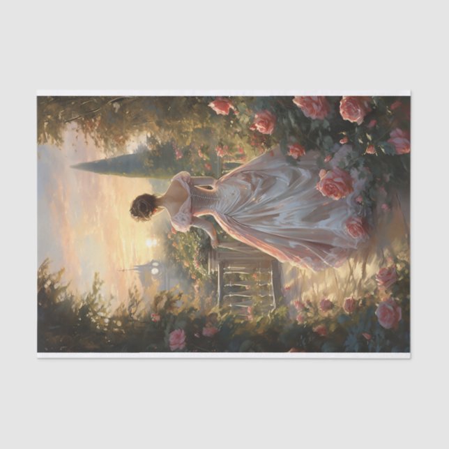 Viktorianisch Elegance Garden Walk Seidenpapier (Vorderseite)