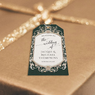 Viktorianisch Elegant Antik Barock Smaragd & Gold Geschenkanhänger
