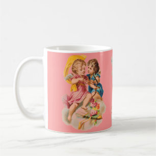 VIKTORIANISCH ERA CHERUB FAIRY & CUPID TASSE VALEN