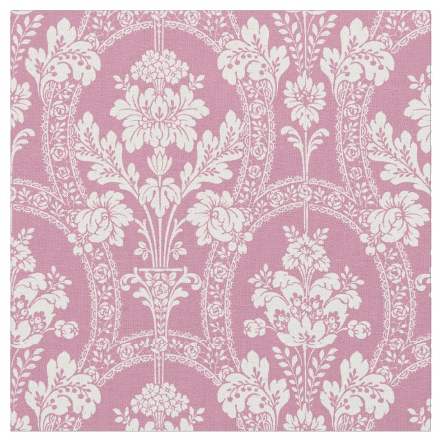 Viktorianisch Era Damask Blumenmuster Stoff (Nahaufnahme)