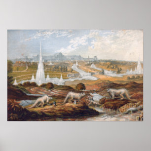 Viktorianisch Era Dinosaurier Print Poster