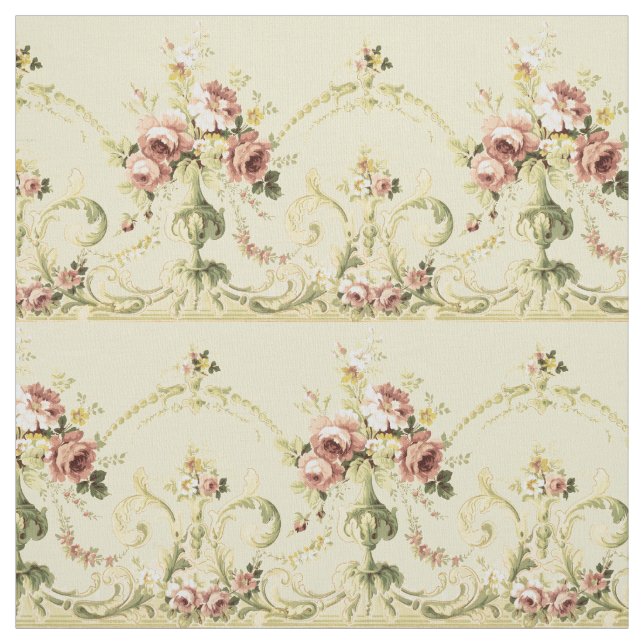 Viktorianisch Era Rose Bouquet Frieze Pattern Stoff (Muster)