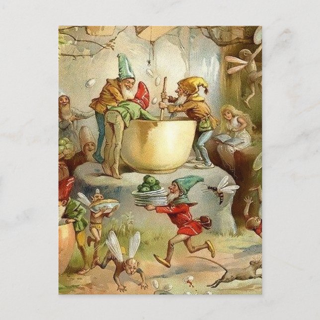 "Viktorianisch Fairies" von E S Hardy Postkarte (Vorderseite)