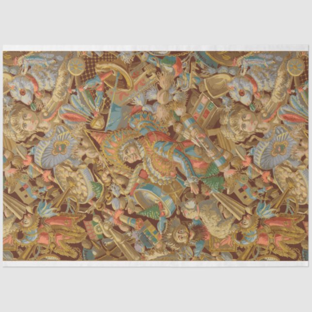 Viktorianisch Fantasy Toy Collage Seidenpapier (Vorderseite)