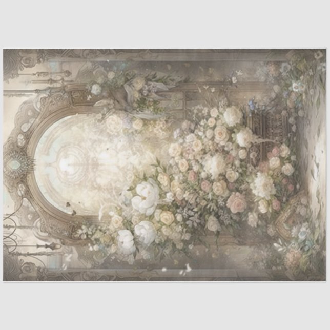 Viktorianisch Florals Seidenpapier (Vorderseite)