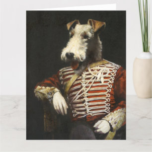 Viktorianisch Fox Terrier Large Greetings Card Dankeskarte