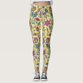 Viktorianisch für ihre gelbe Blüte Leggings