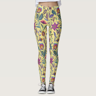 Viktorianisch für ihre gelbe Blüte Leggings