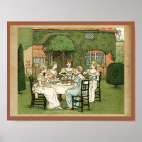 Viktorianisch Garden Party Fünf Gäste Kunst, Dicht