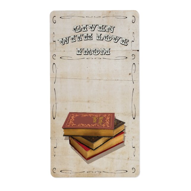 Viktorianisch gegeben mit Liebe Buchzeichen (Vorne)