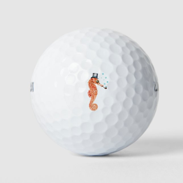 Viktorianisch Gentleman Seepferd Golfball (Vorderseite)