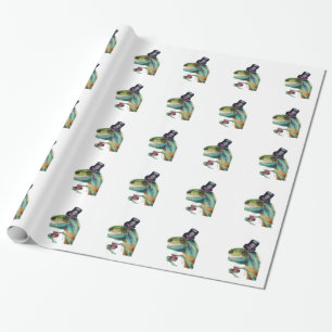 Viktorianisch Gentleman Tyrannosaurus Rex Geschenkpapier