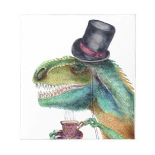 Viktorianisch Gentleman Tyrannosaurus Rex Notizblock