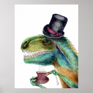 Viktorianisch Gentleman Tyrannosaurus Rex Poster