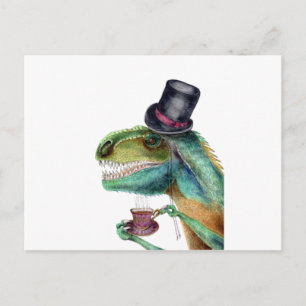 Viktorianisch Gentleman Tyrannosaurus Rex Postkarte