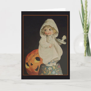 Viktorianisch Ghost Halloween Grußkarte Karte