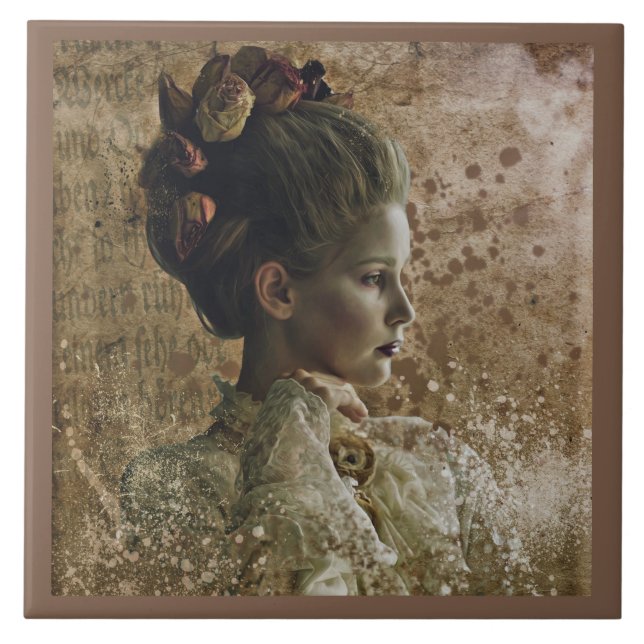 Viktorianisch Ghost Lady-in-Gewartet Fliese (Vorderseite)