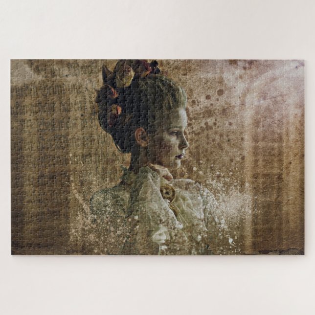Viktorianisch Ghost Lady-in-Gewartet Puzzle (Horizontal)