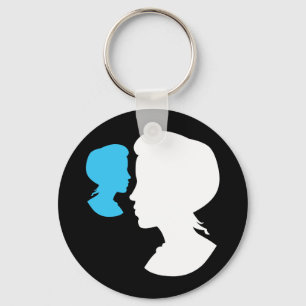 Viktorianisch Girl Silhouette Cameo Schlüsselanhänger