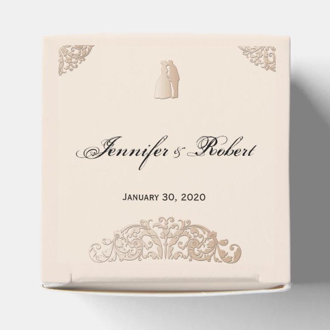 Viktorianisch Gold Filigree Wedding Geschenkschachtel (Oben)