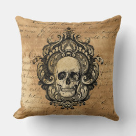 Viktorianisch Gothic Glam Skull Kissen