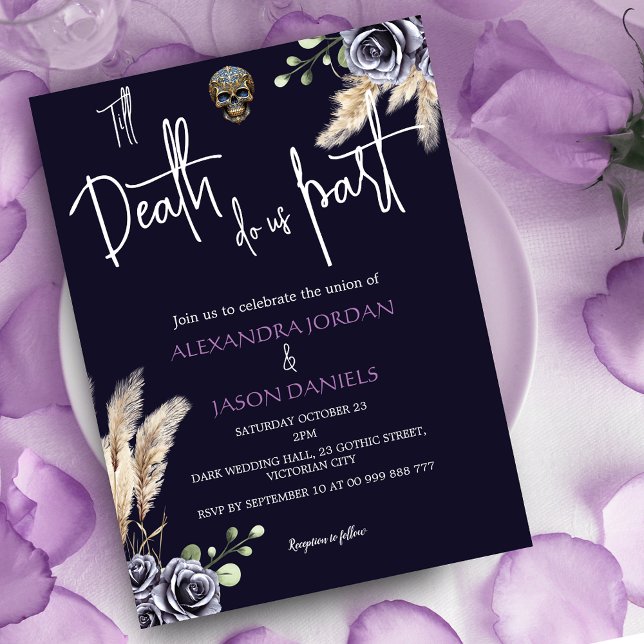 Viktorianisch Gothic-Hochzeit Einladung (Victorian Gothic Goth Wedding Invitation)