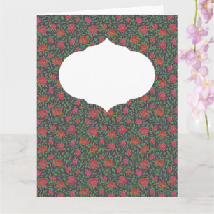 Viktorianisch Gothic Perfect Red & Fuchsia Rose Karte