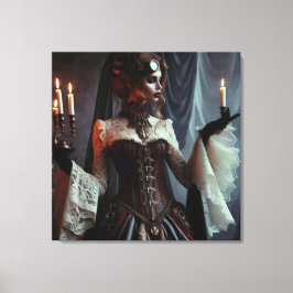 Viktorianisch Gothic Steampunk Elegant Lady Leinwanddruck