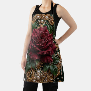 Viktorianisch-gotisches Floral Schürze