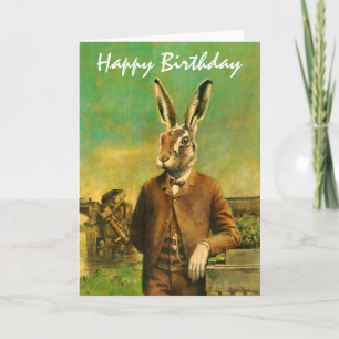 Viktorianisch Hare Birthday Card Karte