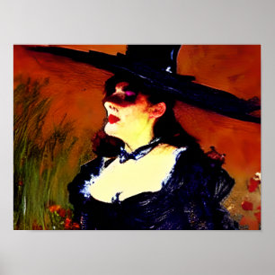 Viktorianisch Hexe Vintag Portrait Poster