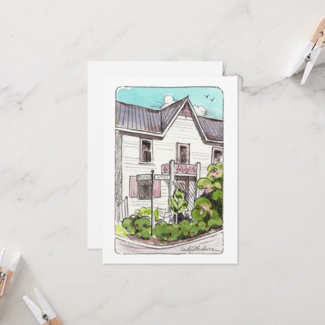 Viktorianisch House Chautuaqua Institute - Flachka Karte (Vorderseite/Rückseite Beispiel)