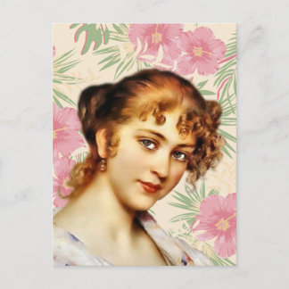 VIKTORIANISCH HÜBSCHE LADY FRAMAN POSTCARD POSTKARTE