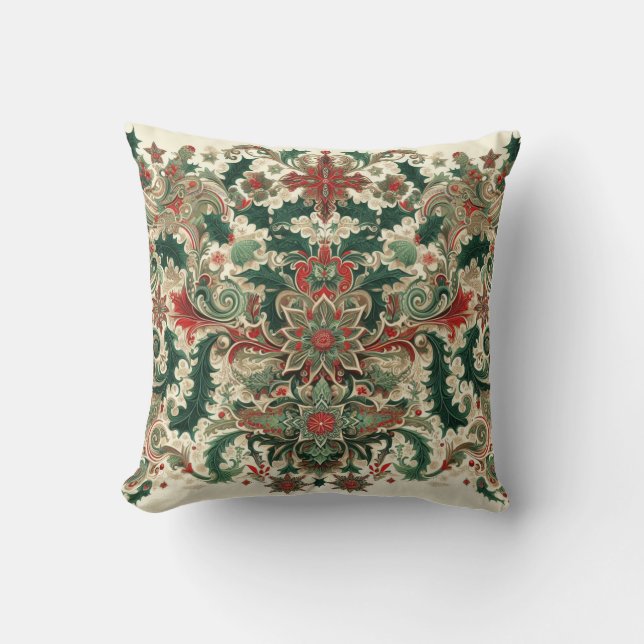 Viktorianisch/klassisch/Vintage Weihnachten Kissen (Vorderseite)
