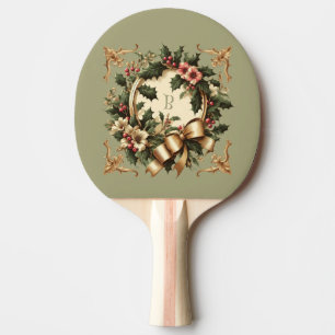Viktorianisch/klassisch/Vintage Weihnachten Tischtennis Schläger