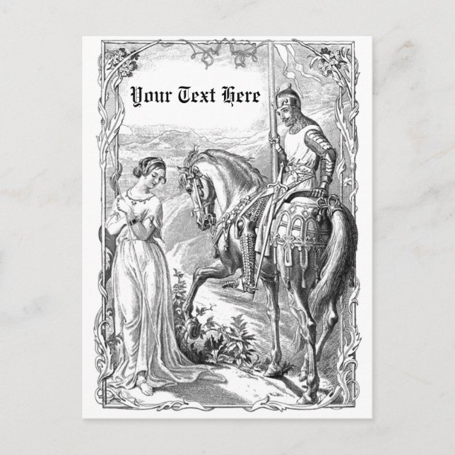 Viktorianisch Knight Postkarte (Vorderseite)