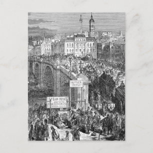 Viktorianisch London - London Bridge 1872 Postkarte