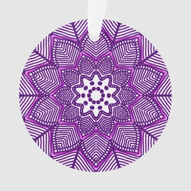 Viktorianisch Magenta Mandala Ornament (Vorderseite)