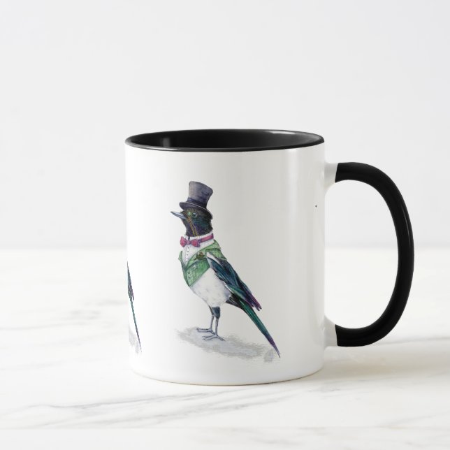 Viktorianisch Magpie Bird Tasse (Rechts)