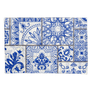 Viktorianisch Majolica: Patchwork Fliesenmuster. Kissenbezug