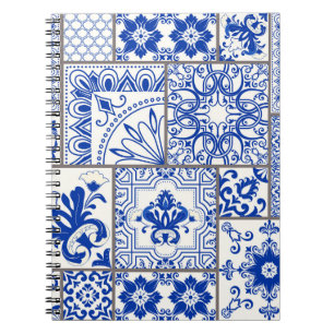 Viktorianisch Majolica: Patchwork Fliesenmuster. Notizblock